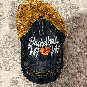 Basketball Mom Cap in Denim and Mustard